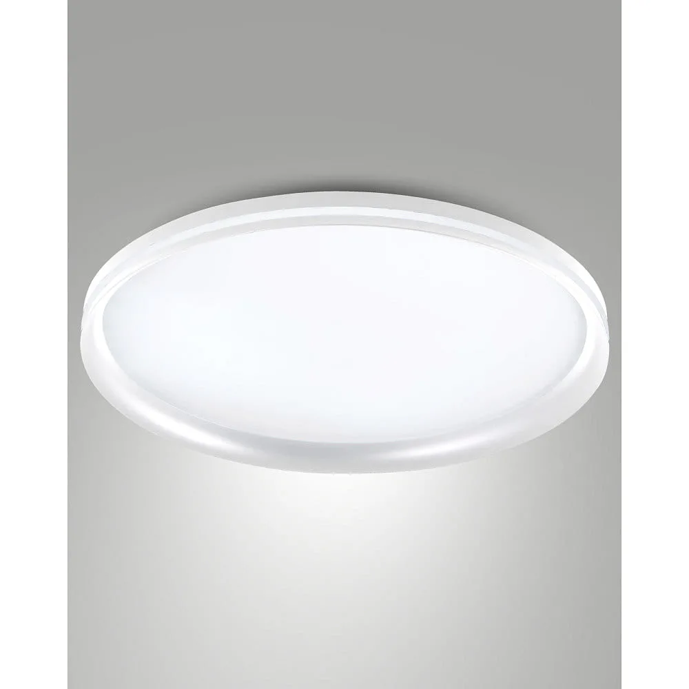 [FAB-3788-64-102] LaMiaLuce Deckenleuchte ISY Ø 55 cm CCT Switch, mit Dekorring, mit Abstandshalter IP20, dimmbar (Weiß)
