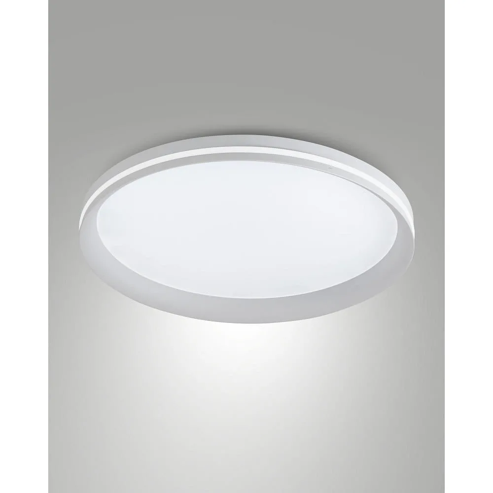 [FAB-3788-65-102] LaMiaLuce Deckenleuchte ISY Ø 45 cm CCT Switch, mit Dekorring, mit Abstandshalter IP20, dimmbar (Weiß)
