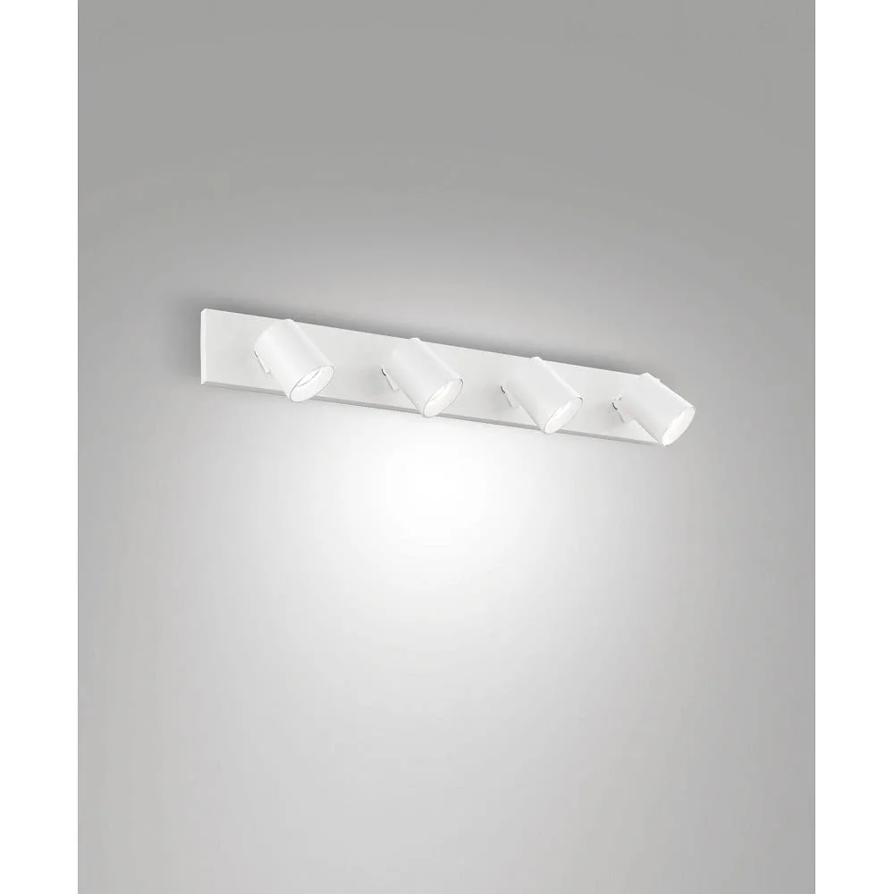 LaMiaLuce Barra faretti MODO 4 luci, orientabile GU10 IP20, dimmerabile – bianco
