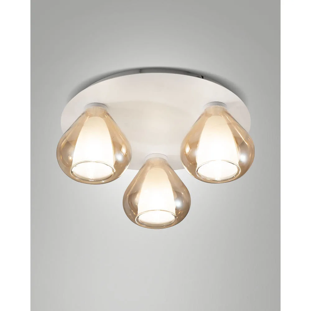 LaMiaLuce Plafoniera LILA 3 luci E14 IP20, dimmerabile (FAB-3481-65-125)
