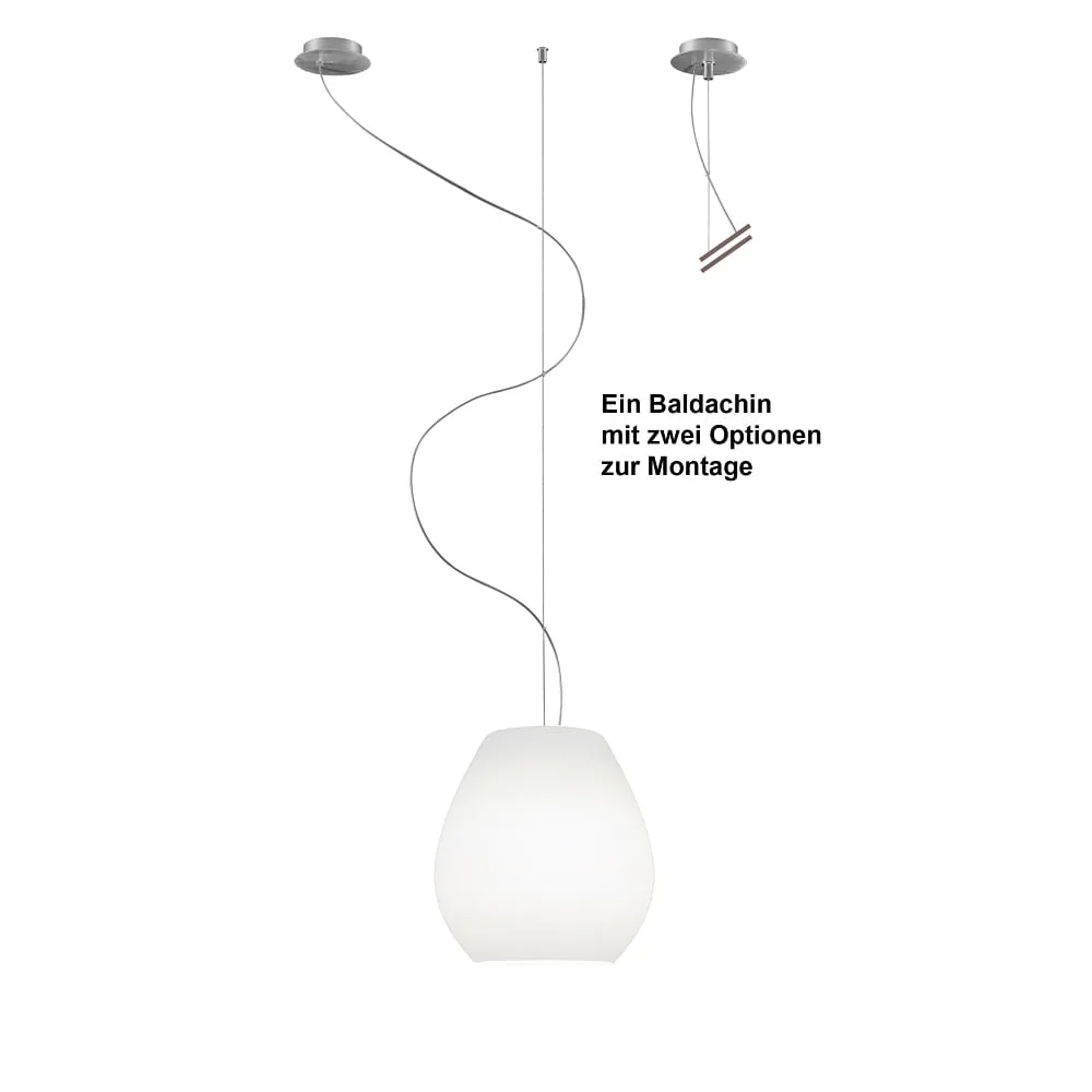 [CSB-BA71-B77A] Casablanca Lampada a sospensione BAGAN, E27, IP20, bianco opale opaco, max. 100 W