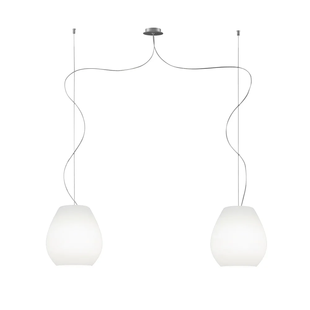 [CSB-BA71-B87A] Casablanca Pendelleuchte BAGAN, 2x E27, IP20, opalweiß matt