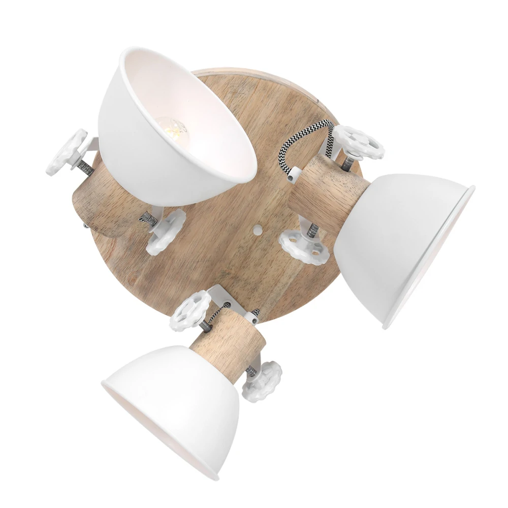 [STE-3063W] Mexlite Strahler GEARWOOD, 3-flammig, weiß
