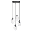 Astral 4 Black Premium pendant lamp – transparent