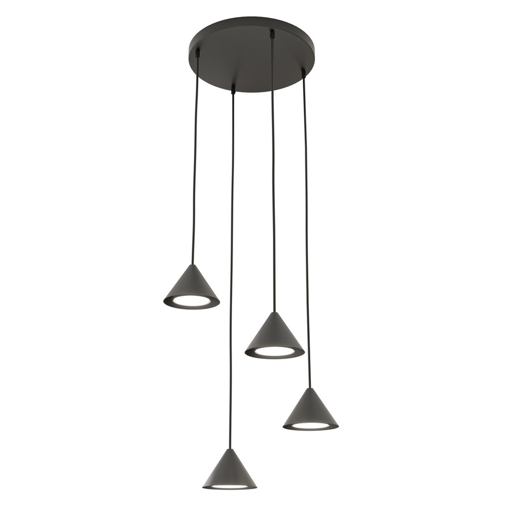 [1330/4PREM] Elit 4 Premium Pendelleuchte (Schwarz)