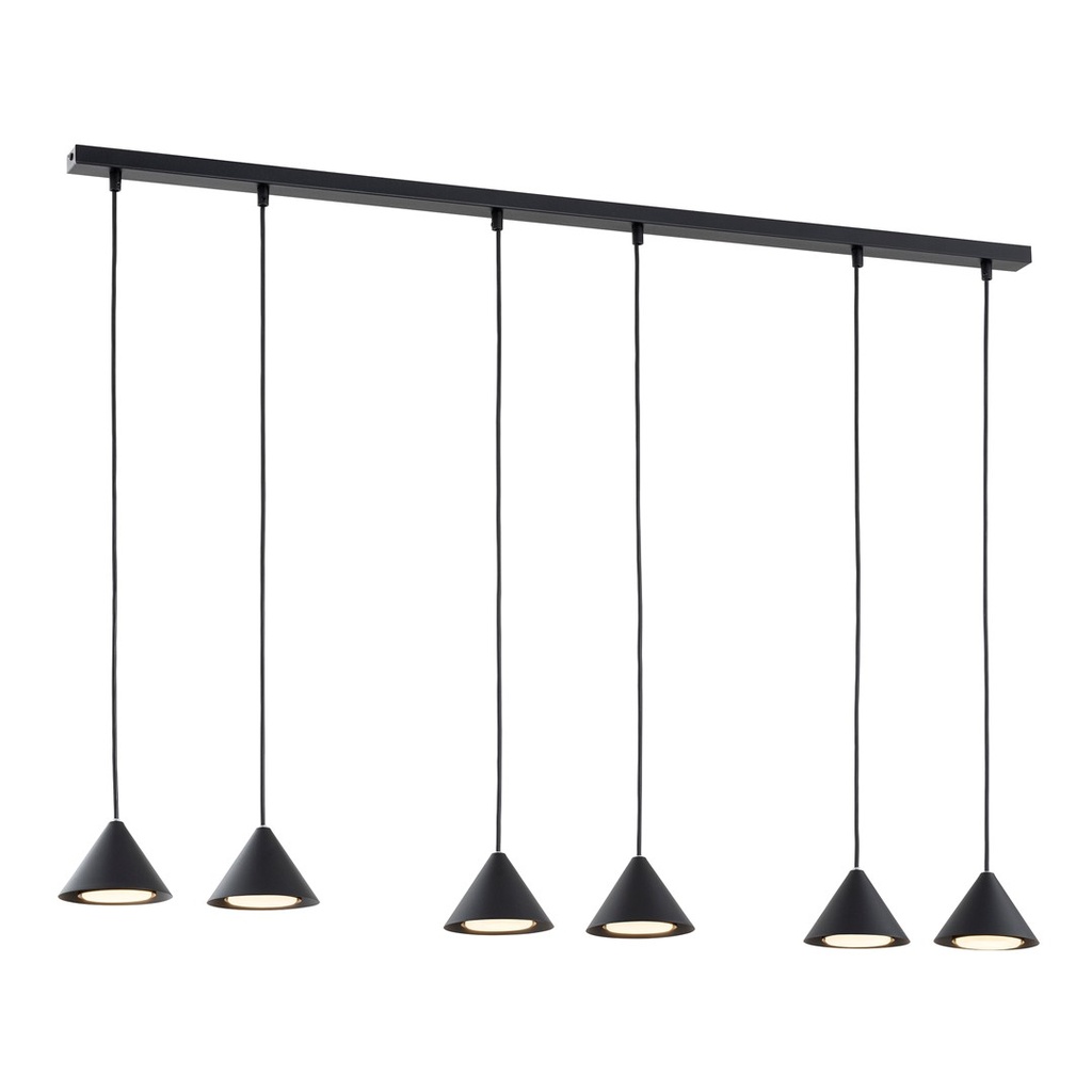 [1330/6] Lampada a sospensione Elit 6 (Nero)