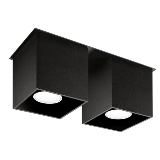 [SL.0063] QUAD 2 plafoniera nera