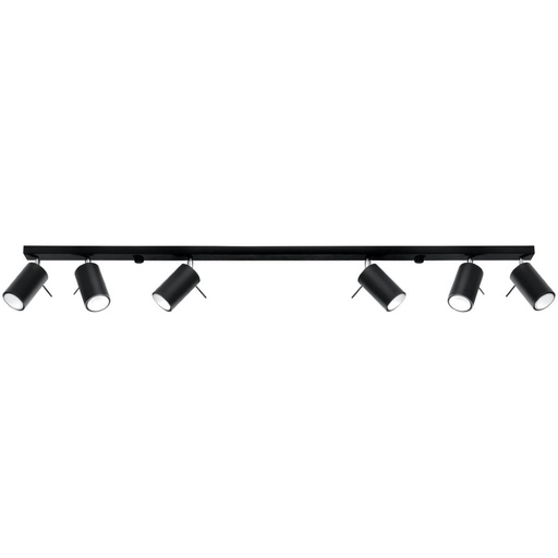 [SL.0334] Lampada da soffitto RING 6L Nero