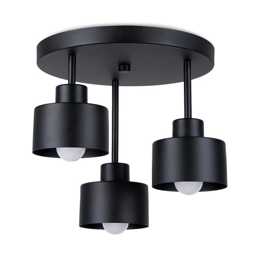 [SL.1131] Lampada da soffitto SAVAR 3 Nero
