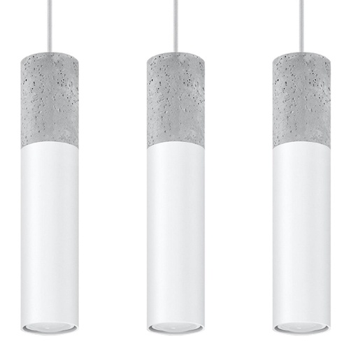[SL.0649] BORGIO 3L Lampada a sospensione bianca
