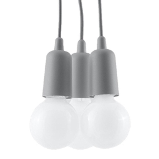 [SL.0576] Lampada a sospensione DIEGO 3 grigio