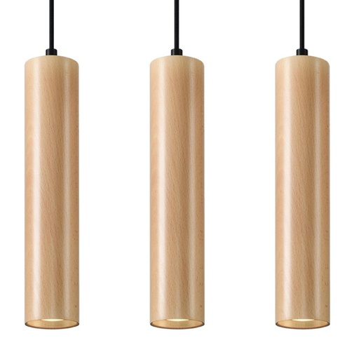 [SL.0638] LINO 3 Suspension Lamp in Wood