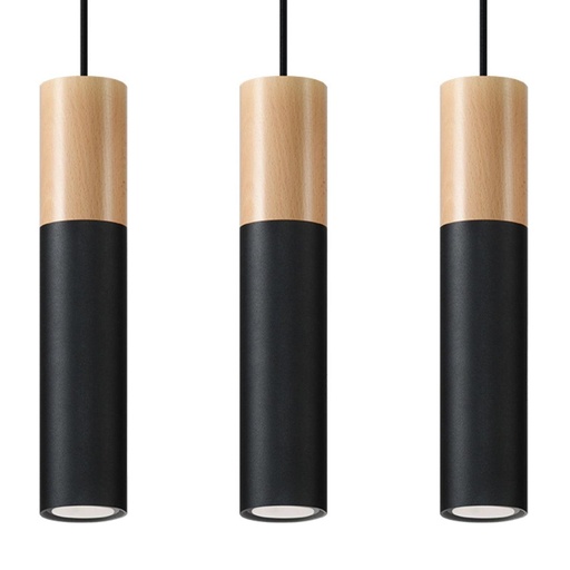 [SL.0634] Lampada a sospensione PABLO 3 nero