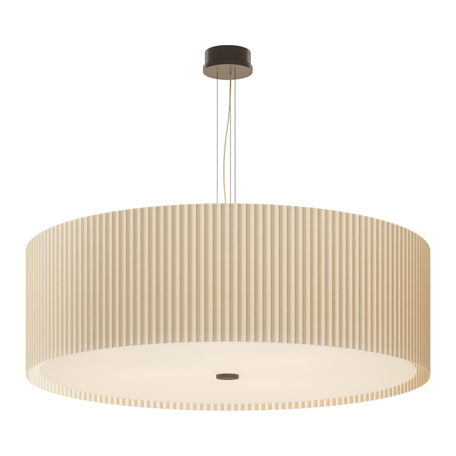 E2 ELIZABETH Pleated Suspension Lamp Exclusive Handmade in Italy
