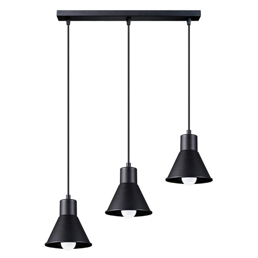 [SL.0986] Lampada a sospensione TALEJA 3 nera [E27]