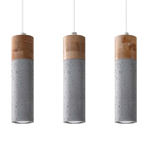 [SL.0967] Lampada a sospensione ZANE 3 grigio