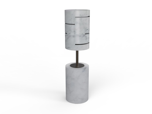 OR39A Carrara Marble Table Lamp Exclusive Handmade in Italy