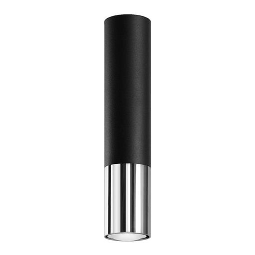 [SL.0939] Lampada da soffitto LOOPEZ nero/cromo