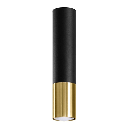[SL.0951] Lampada da soffitto LOOPEZ nero/oro
