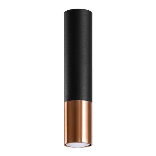 [SL.0945] Lampada da soffitto LOOPEZ nero/rame