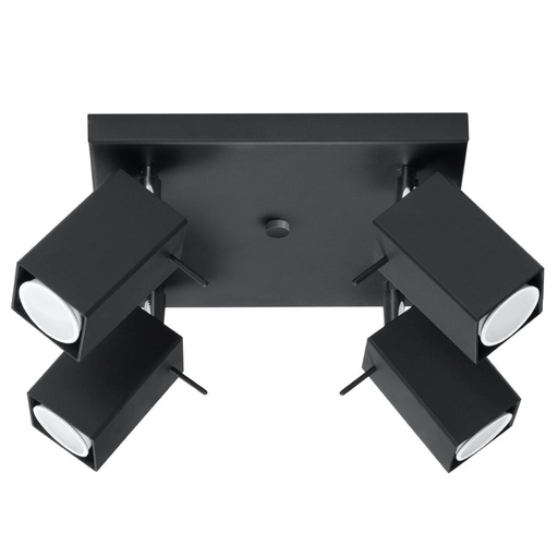 [SL.0102] MERIDA 4 plafoniera nera