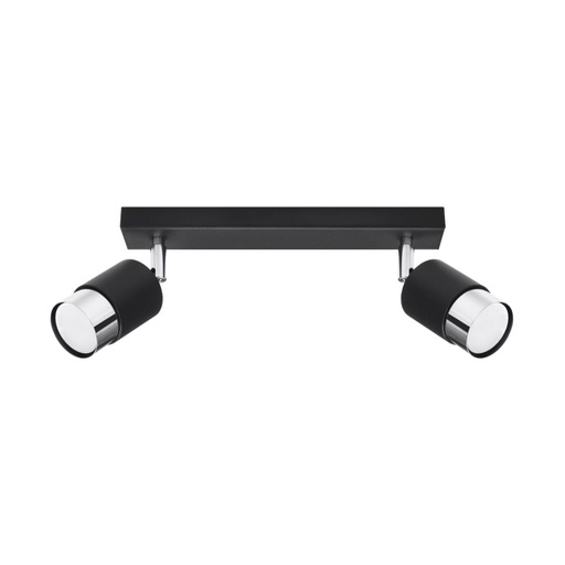 [SL.1065] Lampada da soffitto NERO 2 nero/cromo