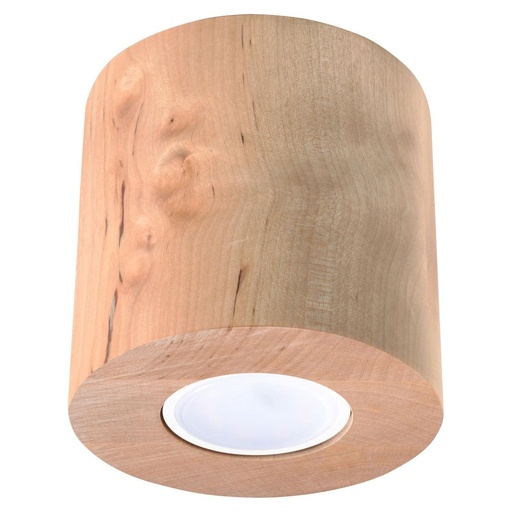 [SL.0492] Lampada da soffitto ORBIS in legno naturale