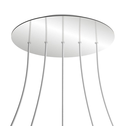 [8050997073213] Rosone XXL Rose-One rotondo, diametro 400 mm con 5 fori in linea e 4