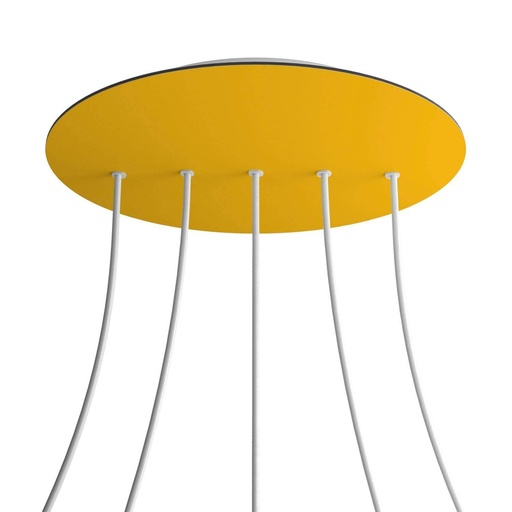 [8050997073671] Rosone XXL Rose-One rotondo, diametro 400 mm con 5 fori in linea e 4