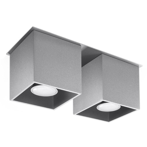 [SL.0064] QUAD 2 plafoniera grigia
