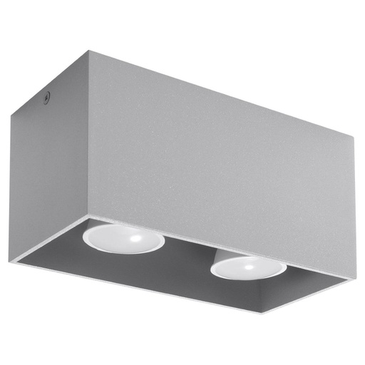 [SL.0382] Lampada da soffitto QUAD grigio