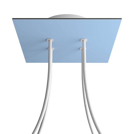 [8050997074005] Rose-One square rosette, 200 mm with 4 holes and 4 side holes