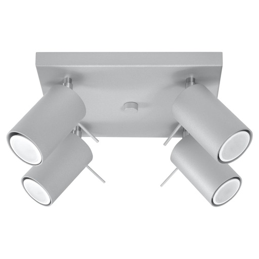 [SL.0452] Lampada da soffitto RING 4 grigio