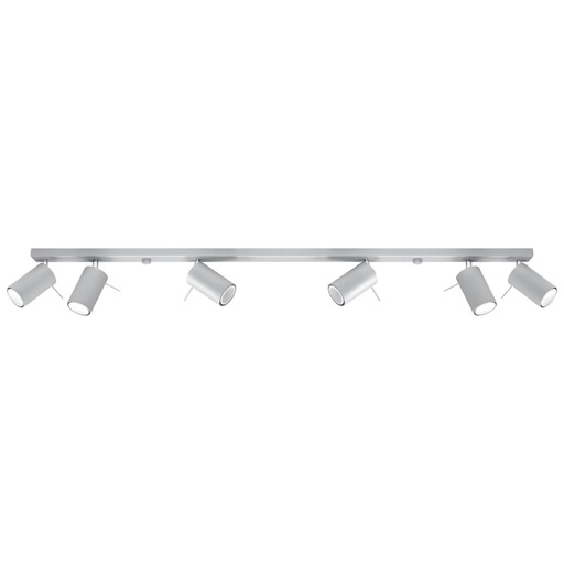 [SL.0454] Lampada da soffitto RING 6L grigio