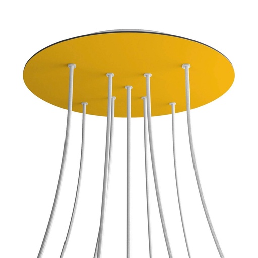 [8050997073725] Rosone XXL Rose-One rotondo, diametro 400 mm con 9 fori a X e 4 fori