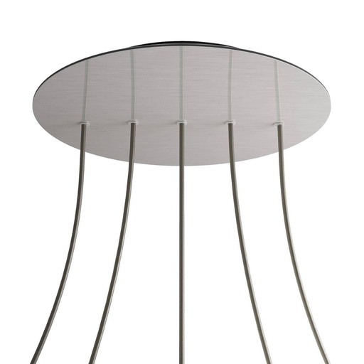 [8050997078843] Rosone XXL Rose-One rotondo, diametro 400 mm con 5 fori in linea e 4