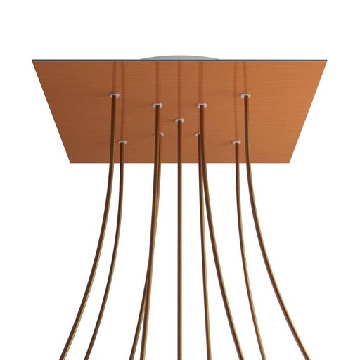 [8057730862240] XXL Rose-One square rosette, 400 mm with 9 X holes and 4 side holes