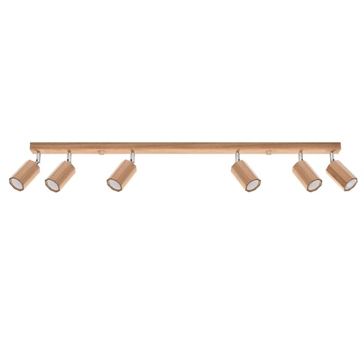 [SL.1032] Lampada da soffitto ZEKE 6 rovere