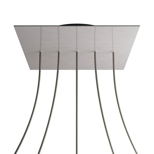[8050997078997] XXL Rose-One square rosette, 400 mm with 5 holes in line and 4 holes