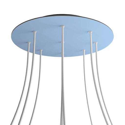 [8050997070953] Rosone XXL Rose-One rotondo, diametro 400 mm con 9 fori e 4 fori