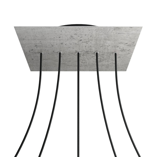 [8050997077617] XXL Rose-One square rosette, 400 mm with 5 holes in line and 4 holes