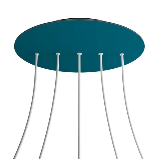 [8050997071370] Rosone XXL Rose-One rotondo, diametro 400 mm con 5 fori in linea e 4