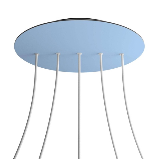 [8050997070915] Rosone XXL Rose-One rotondo, diametro 400 mm con 5 fori in linea e 4