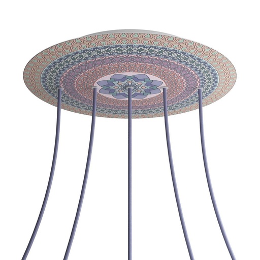 [8057730845601] Rosone XXL Rose-One rotondo, diametro 400 mm con 5 fori in linea e 4