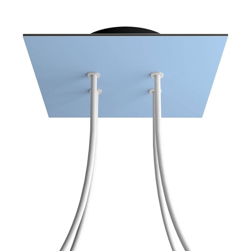 [8050997070786] Rose-One square rosette, 200 mm with 4 holes and 4 side holes