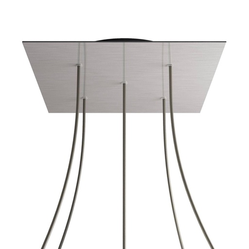 [8050997078980] XXL Rose-One square rosette, 400 mm with 5 holes and 4 side holes