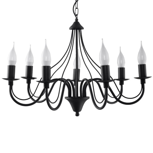 [SL.0219] MINERWA 7 Lampadario nero