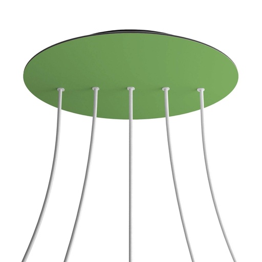 [8050997071837] Rosone XXL Rose-One rotondo, diametro 400 mm con 5 fori in linea e 4