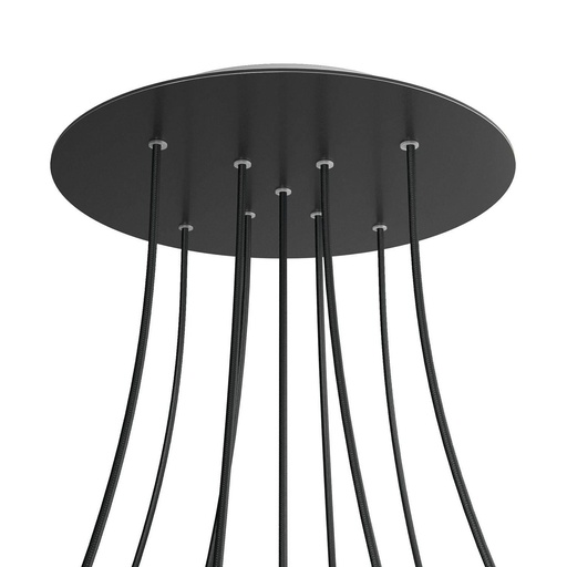 [8057730846424] Rosone XXL Rose-One rotondo, diametro 400 mm con 9 fori a X e 4 fori
