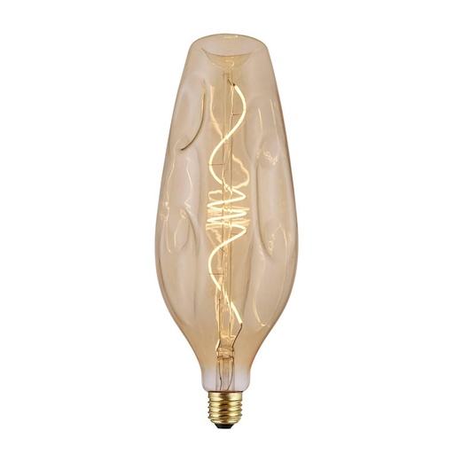 [8055681814356] Lampadina LED Dorata Bumped bottiglia filamento a Spirale 5W 250Lm